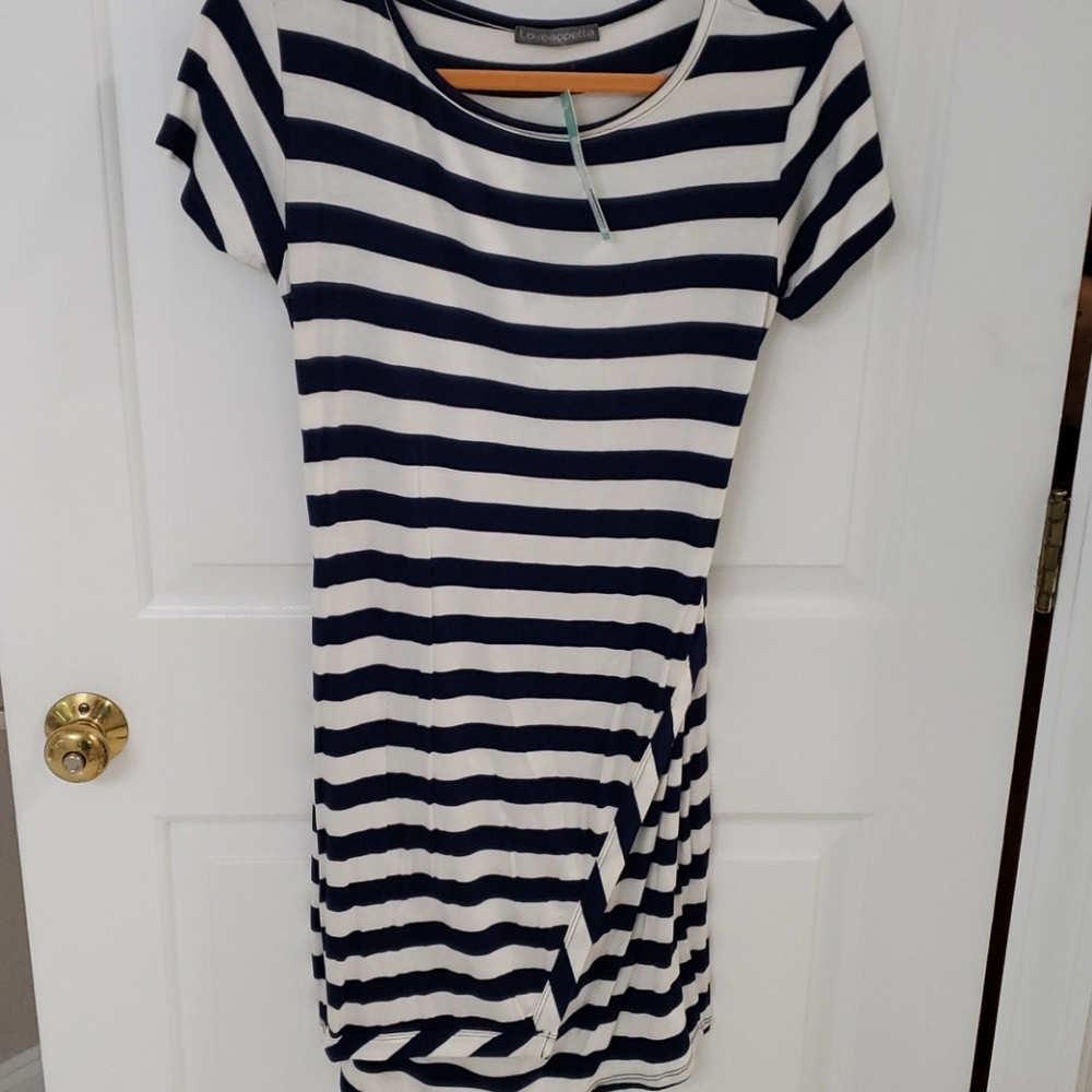 Navy and cream Loveappella Stitchfix dress